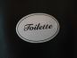 Preview: Toilette Schild selbstklebend Emaille Email Blech