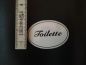 Preview: Toilette Schild selbstklebend Emaille Email Blech