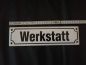 Preview: Werkstatt ca. 30 x 8  cm Emailleschild