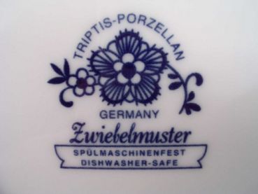 Vase Blumenvase niedrig Triptis Zwiebelmuster Porzellan
