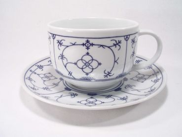 Frühstückstasse mit Untertasse  Winterling indischblau indischbl