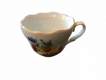 Espresso tasse festoniert Triptis Blumenbukett Porzellan