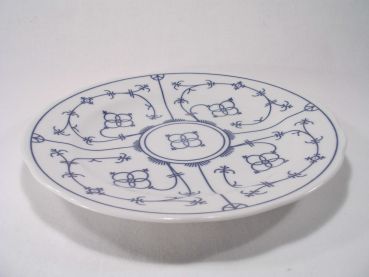 Teller 26 cm flach festoniert Winterling indischblau indisch bla
