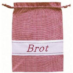 Brotbeutel 30 x 40 rot weiss-kariert