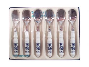 Kaffeelöffel 6 tlg. Zwiebelmuster im Geschenkkarton