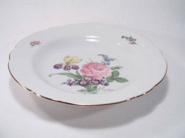 Teller tief 22 cm Blumenbukett Triptis Porzellan