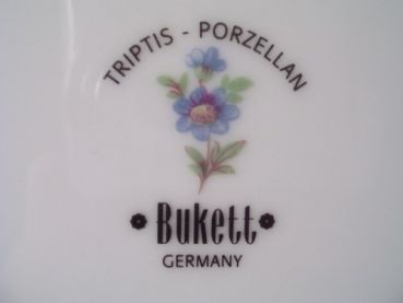 Untertasse für Kaffeetasse festoniert Blumenbukett Triptis Porze