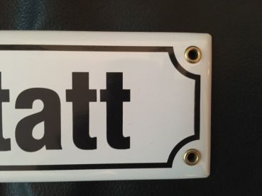 Werkstatt ca. 30 x 8  cm Emailleschild