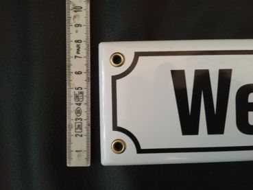 Werkstatt ca. 30 x 8  cm Emailleschild