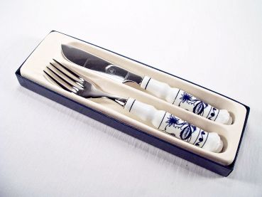 Fischbesteck 2 tlg. Zwiebelmuster