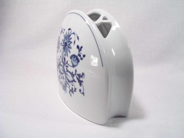 Vase Blumenvase niedrig Triptis Zwiebelmuster Porzellan