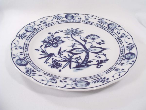 Teller flach 23,5 cm Triptis Zwiebelmuster Porzellan