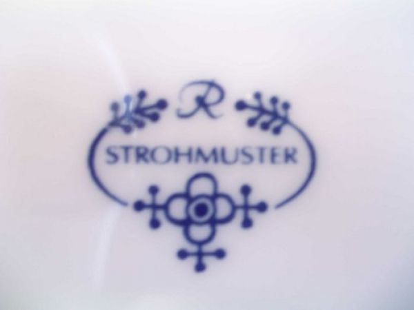 Gefäß für Küchenteile 17,5  x 12,5 cm  indischblau Strohmuster P
