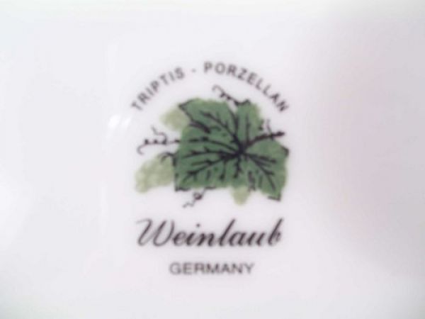 Espressotasse 0,10 L Triptis Porzellan Weinlaub Goldrand