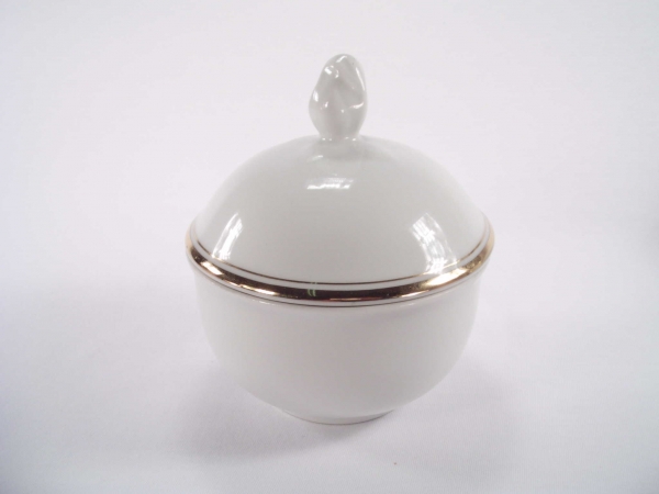 Zuckerdose 0,25 L Triptis Porzellan Goldbandlinie