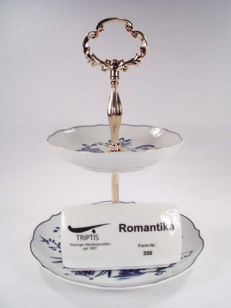 Etagere 14/19 Triptis Zwiebelmuster Porzellan