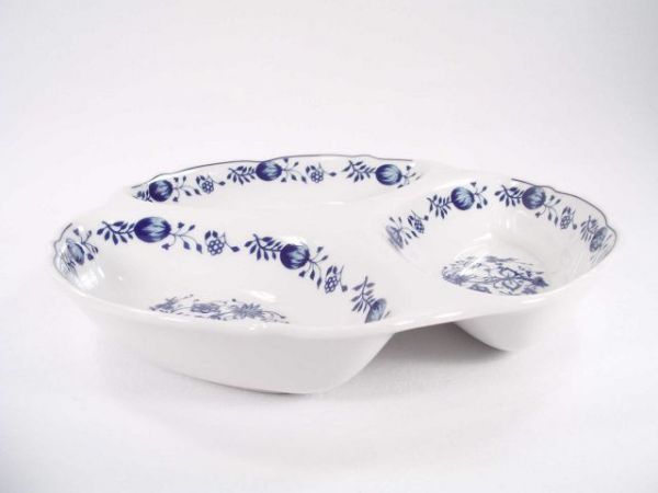 Kabarett 19 cm Triptis Zwiebelmuster Porzellan