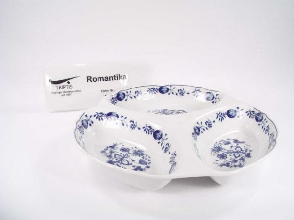 Kabarett 19 cm Triptis Zwiebelmuster Porzellan