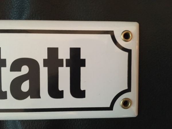 Werkstatt ca. 30 x 8  cm Emailleschild