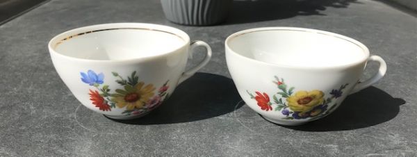 Teetasse Blumenbukett Triptis Porzellan