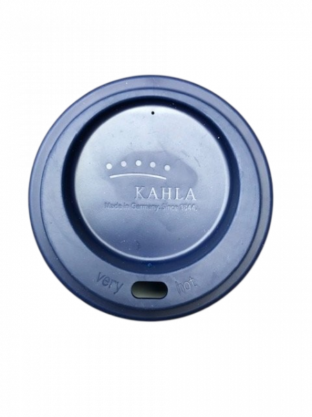 Becher Porzellan 0,40 l + Trinkdeckel Blau Saks "Becher To Go"  KAHLA Blau Saks