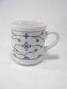 Becher Germany 0,3 L indischblau Strohmuster Porzellan