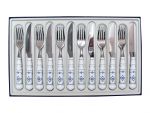 Steakbesteck 12 tlg indischblau für 6 Personen