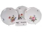 Teller 19 cm festoniert Blumenbukett Triptis Porzellan